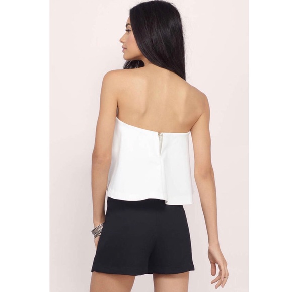 Tobi Better Than Expected White Neoprene Tube Top - Picture 3 of 4